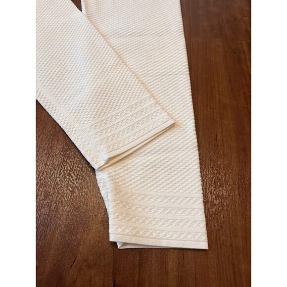 Alaia Paris Women's White Waffle Knit Leggings size 38 skinny Leg - Picture 6 of 6